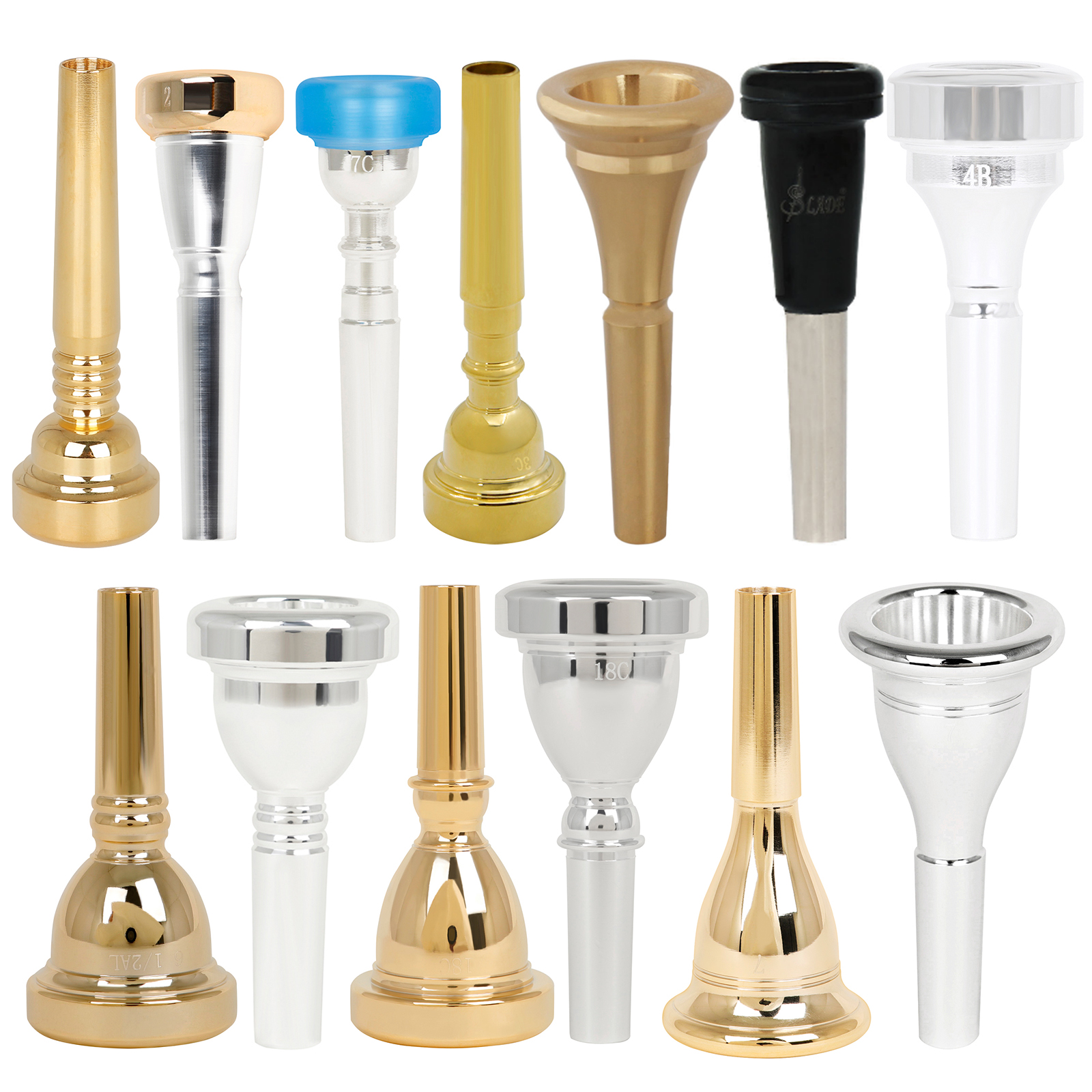 Trombone Mouthpiece - SLADE Brass Instrument Trumpet Mouthpiece Multiple