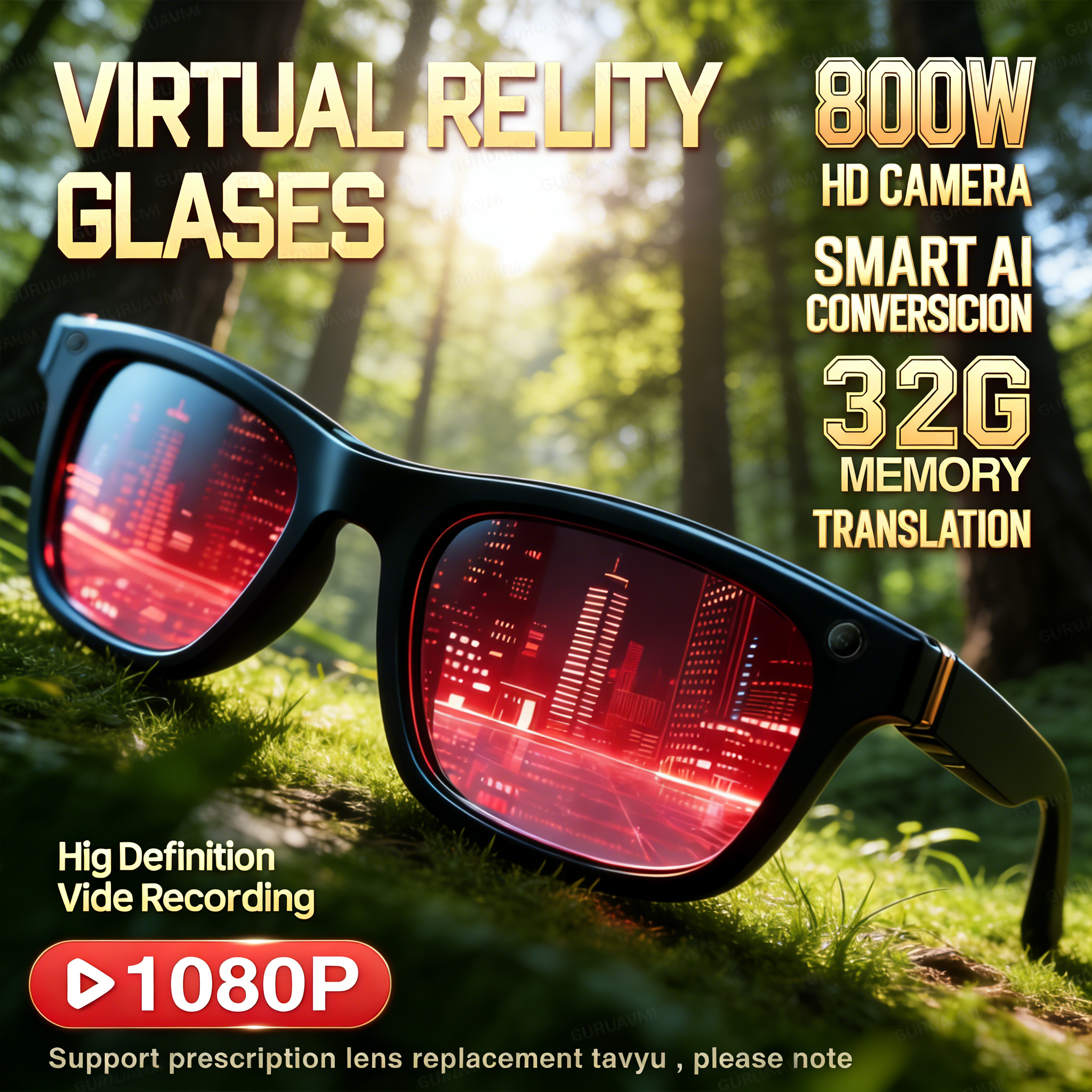 Audio Music Bluetooth - 2026 New AI Smart Glasses with