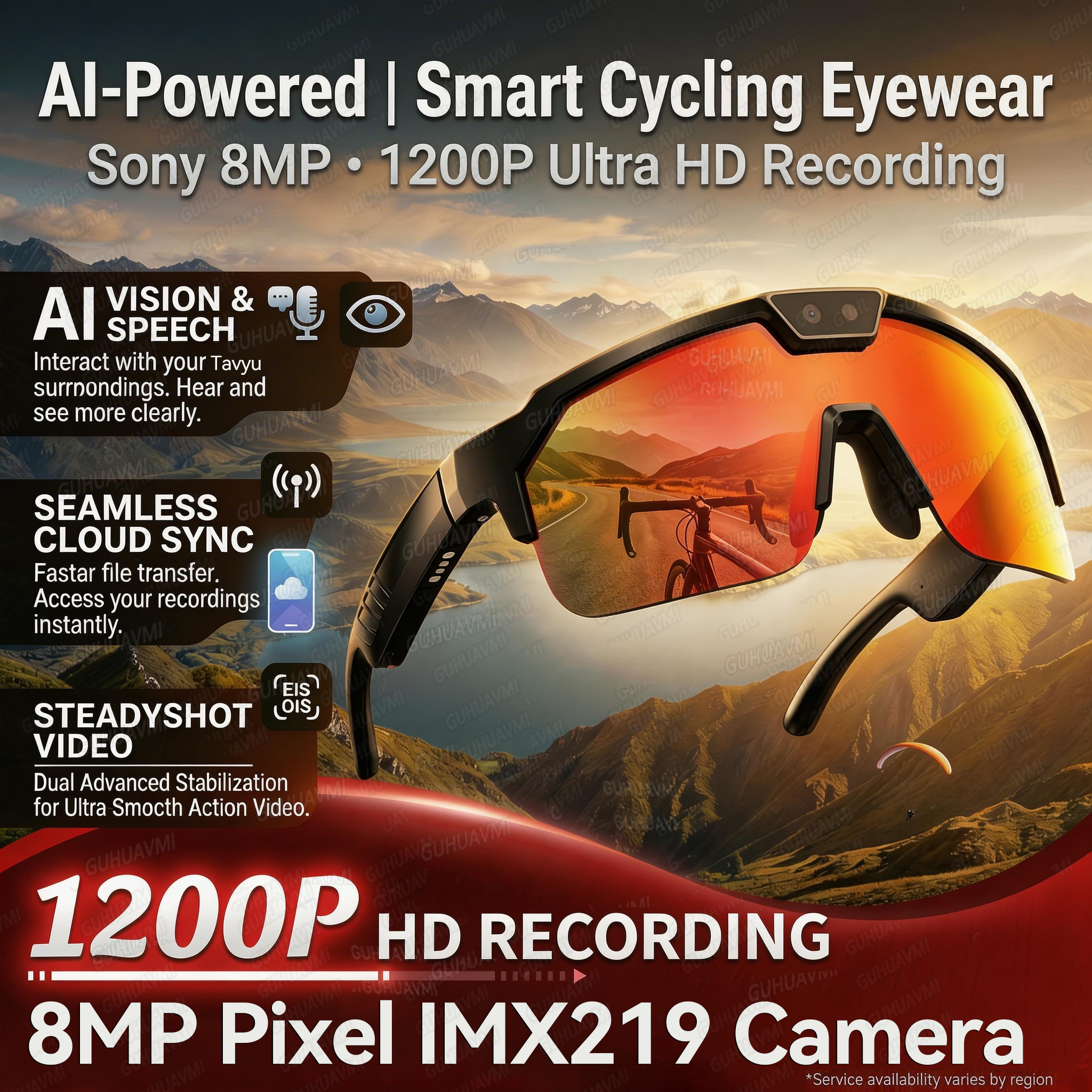 Audio Music Bluetooth - 2026New AI Smart Glasses 1200P Camera