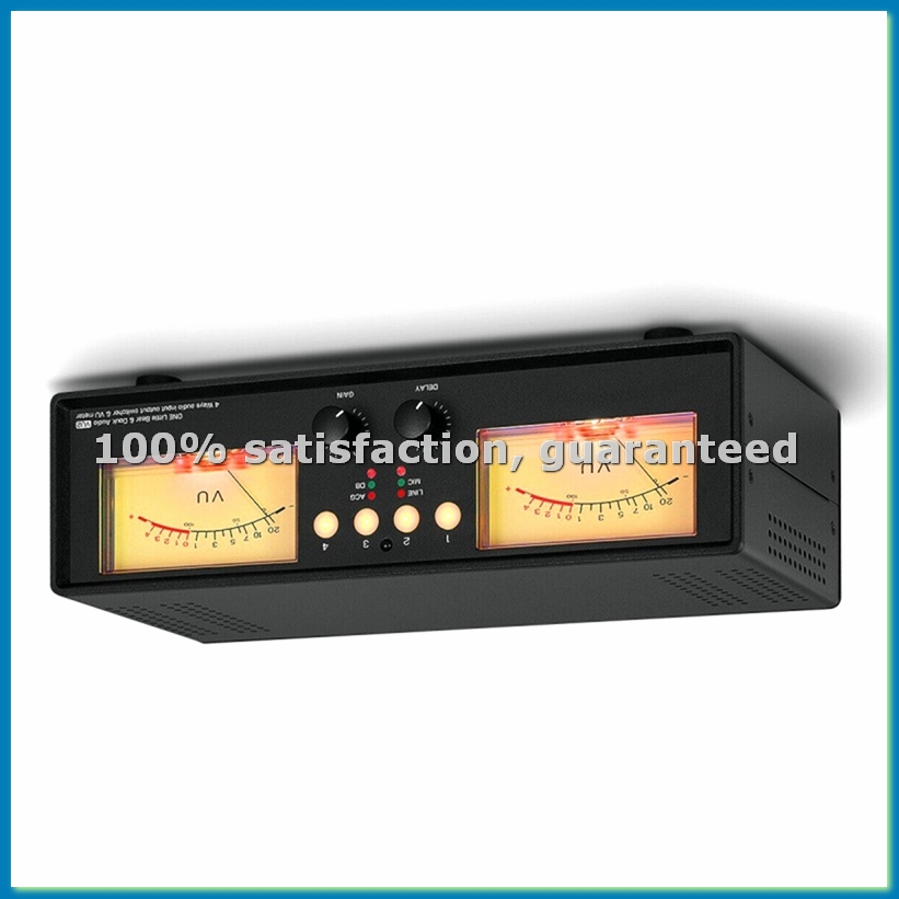 Audio And Music Splitter - MIC+LINE Analog Dual VU Meter Sound