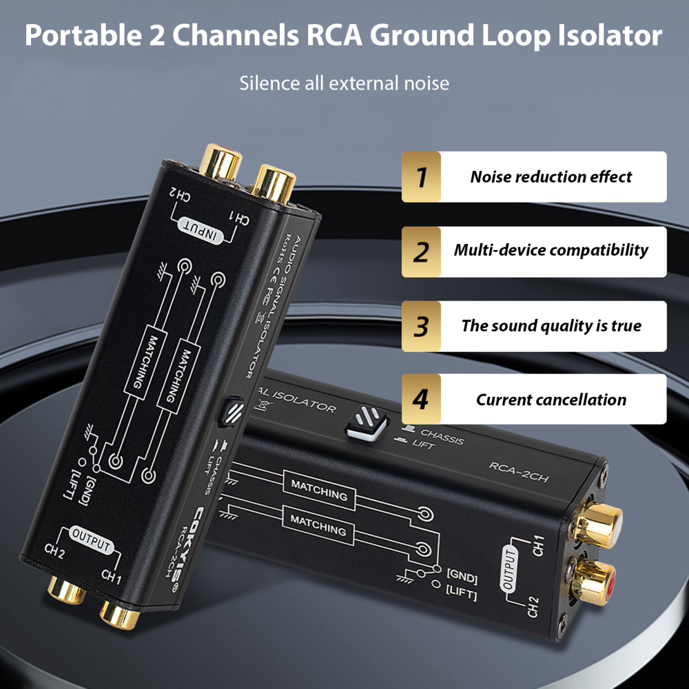 Portable 2 Channels RCA Ground - Audio Music Isolator recensie en prijs