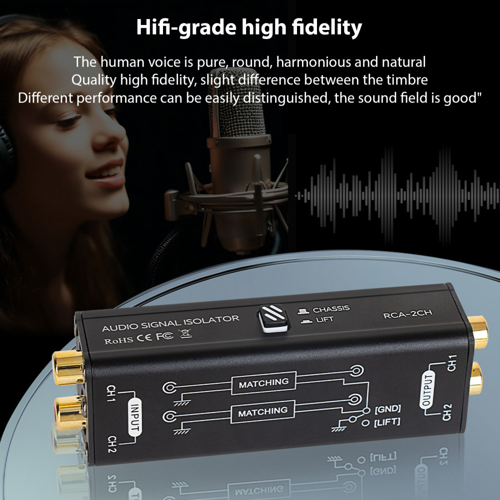 Portable 2 Channels RCA Ground - Audio Music Isolator recensie en prijs