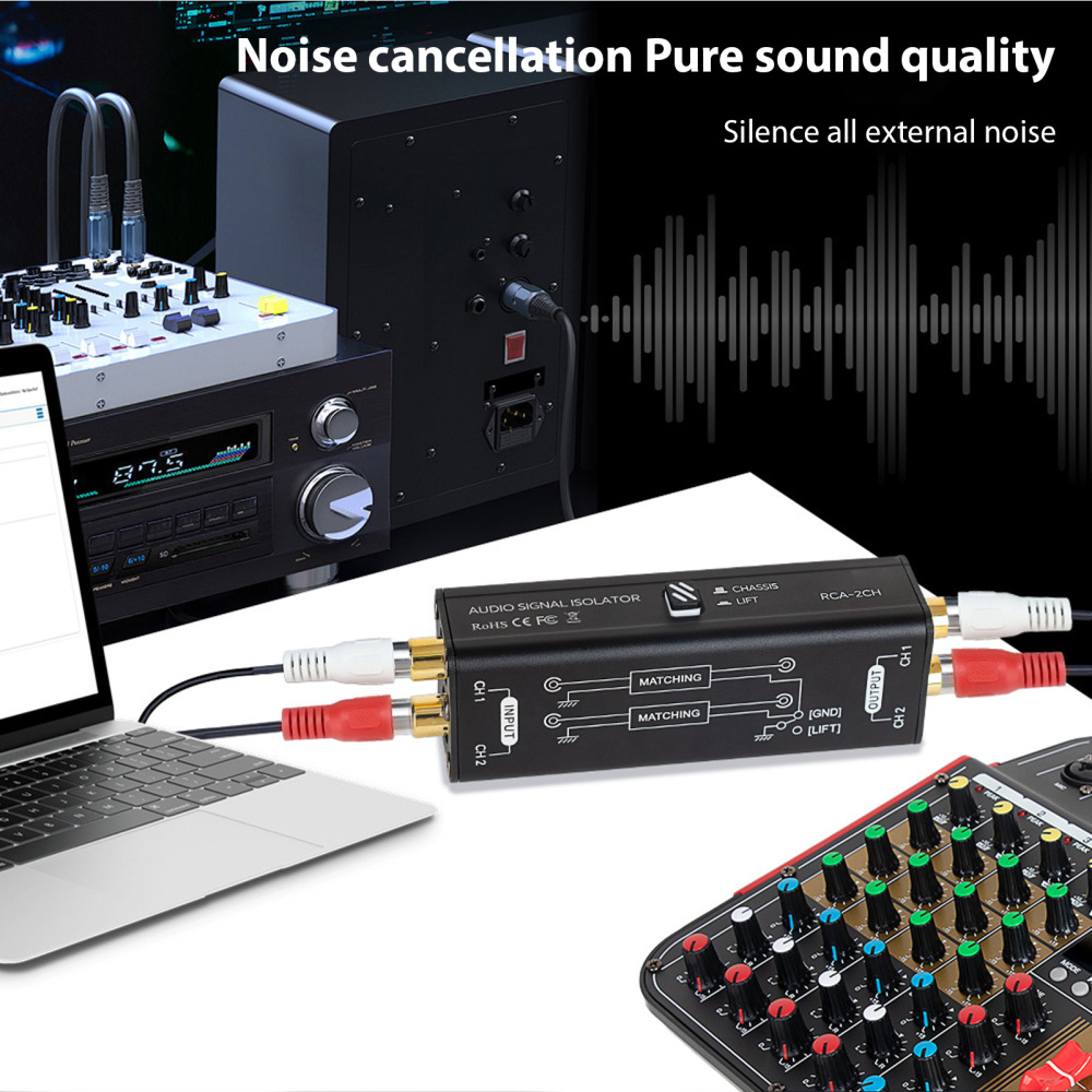 Portable 2 Channels RCA Ground - Audio Music Isolator recensie en prijs