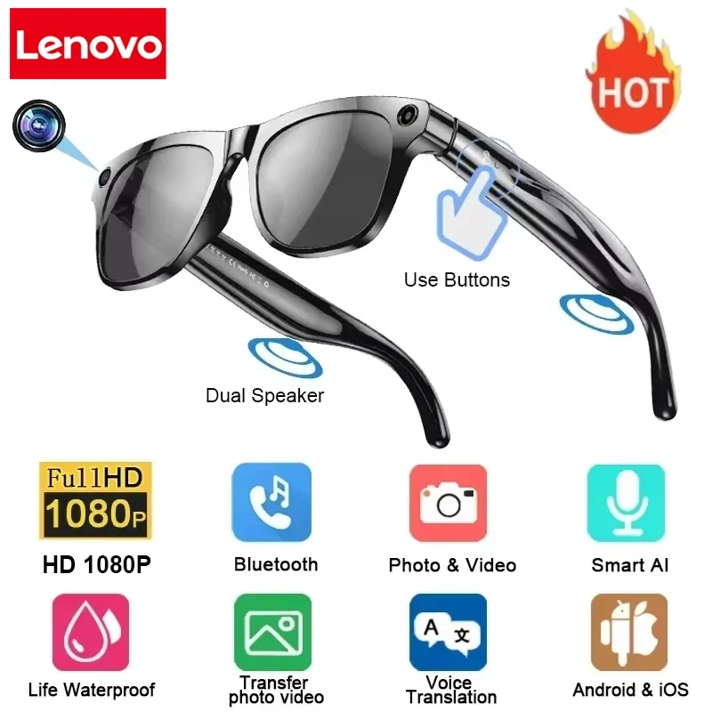 Lenovo 8K Vision AI Eyeglasses - Audio Music Bluetooth recensie en prijs