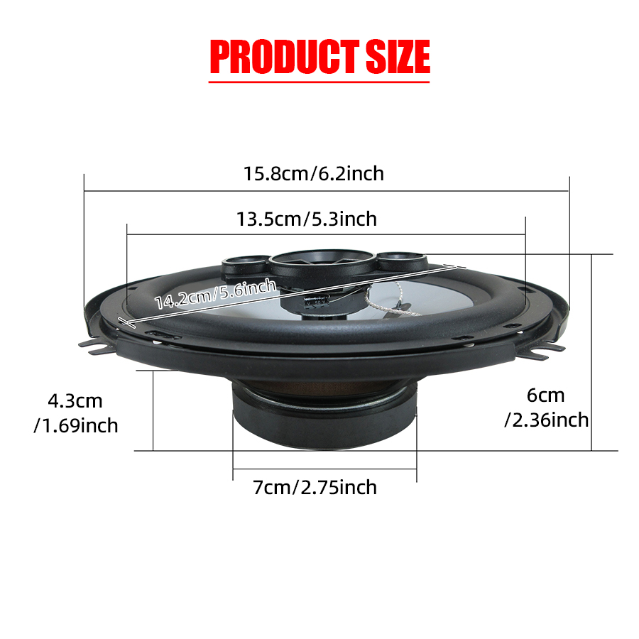 2PCS 6 Inch HiFi Coaxial Subwo - Audio Universal Music recensie en prijs