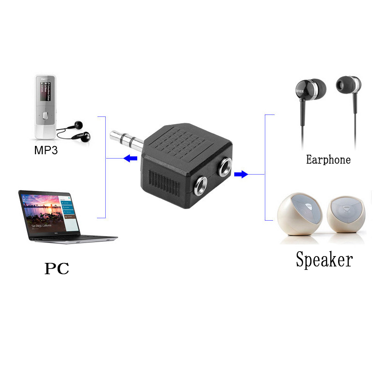 Audio Earphone Splitter Adapte - Audio And Music Splitter recensie en prijs