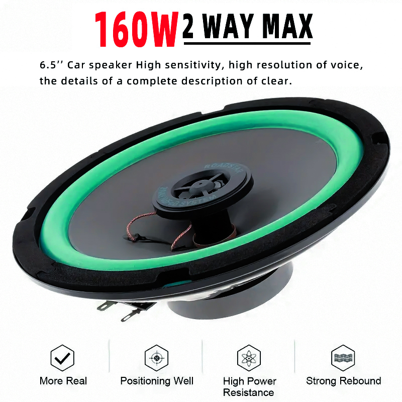 1PC 160W 6.5 Inch Car Coaxial  - Audio Universal Music recensie en prijs