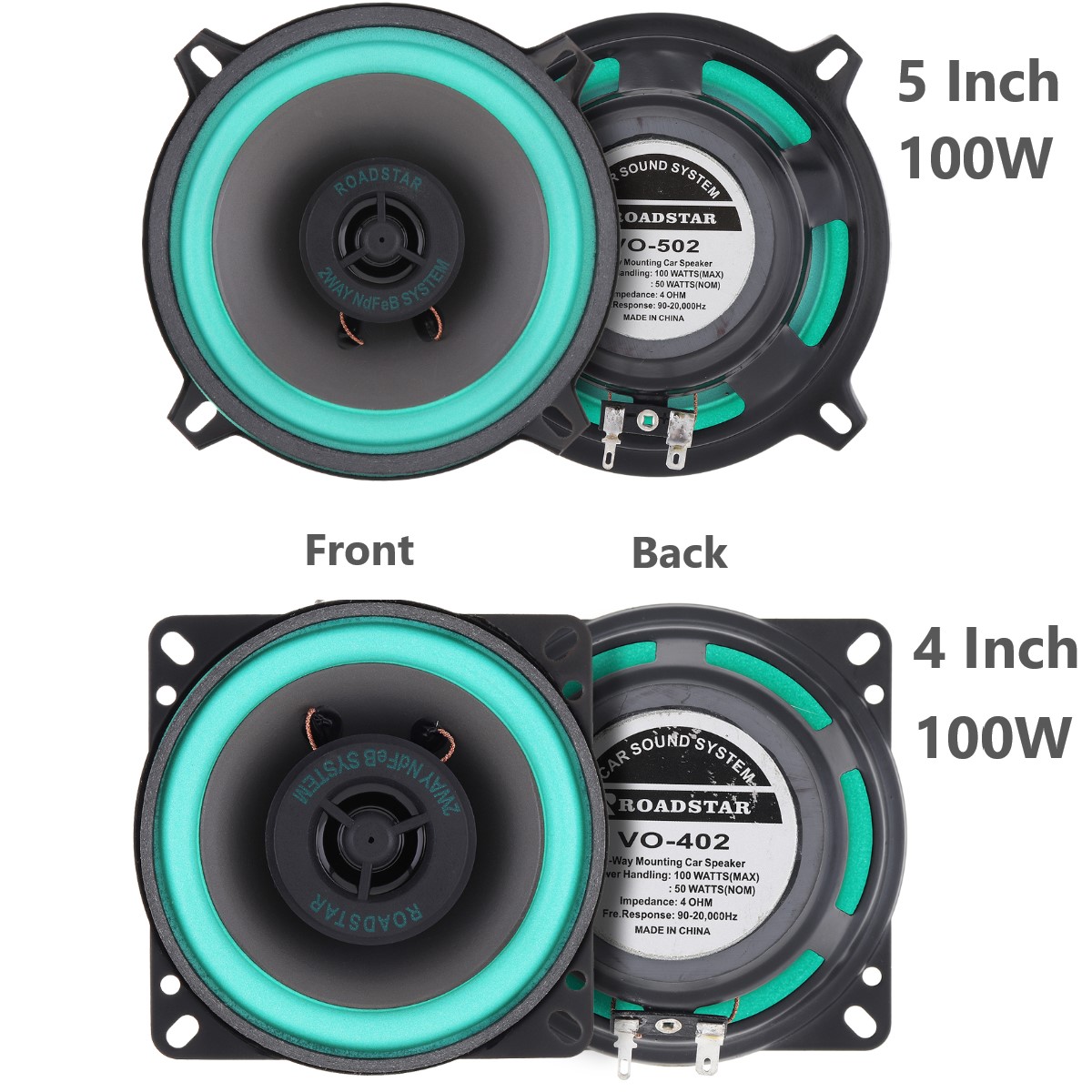 4 Inch / 5 Inch 100W Car HiFi  - Audio Universal Music recensie en prijs