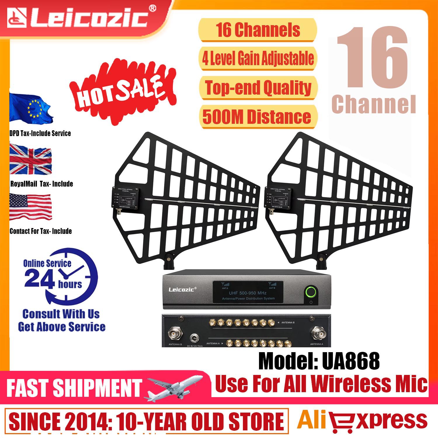 Leicozic 8 Channel Antenna Dis - Audio And Music Splitter recensie en prijs