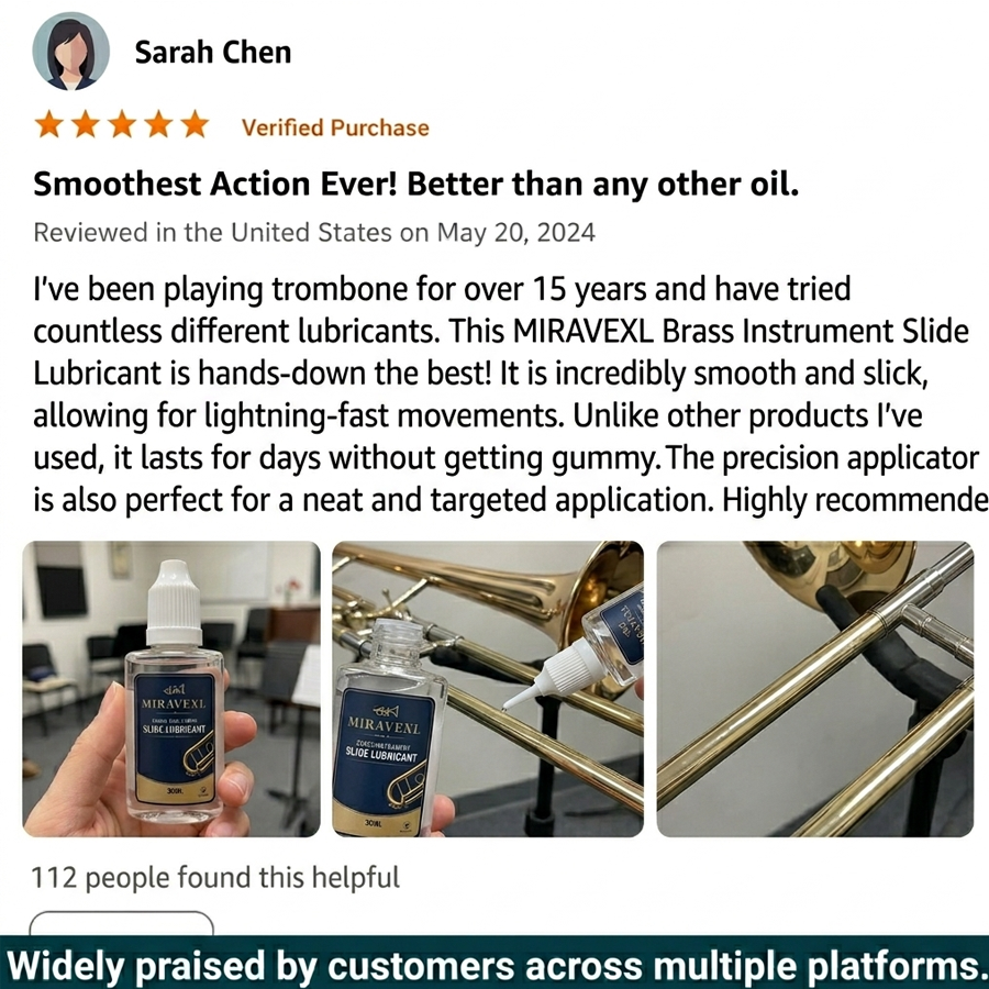 MIRAVEXL Professional Trumpet  - Trumpet Valve Oil recensie en prijs