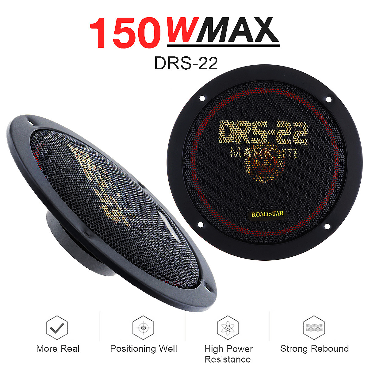 2pcs 6.5 Inch 12V 150W Car Coa - Audio Universal Music recensie en prijs
