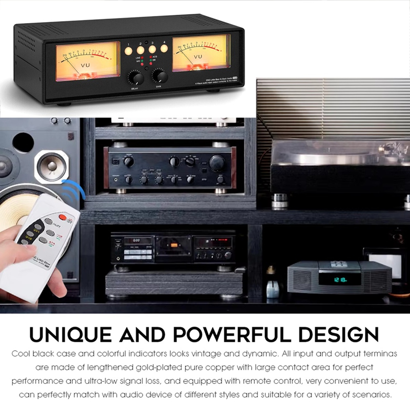 MIC+LINE Analog Dual VU Meter  - Audio And Music Splitter recensie en prijs
