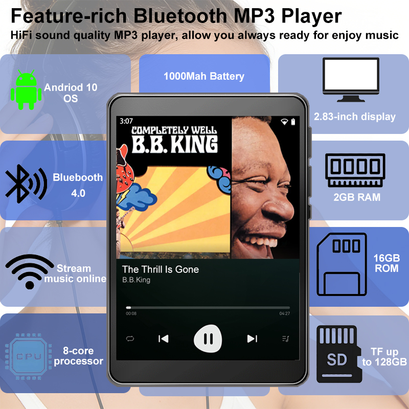WiFi MP3 Player Andriod 10 Spo - Audio Music Store recensie en prijs